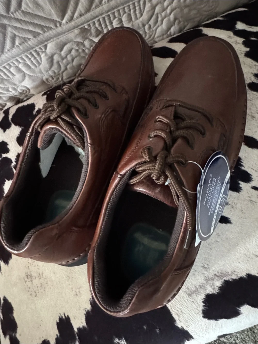 Nunn Bush Black Leather Lace-Up Derbys